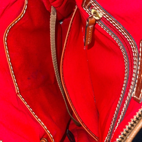 Dooney & Bourke Light Brown Pebbled Leather Crossbody Bag - Picture 10 of 12